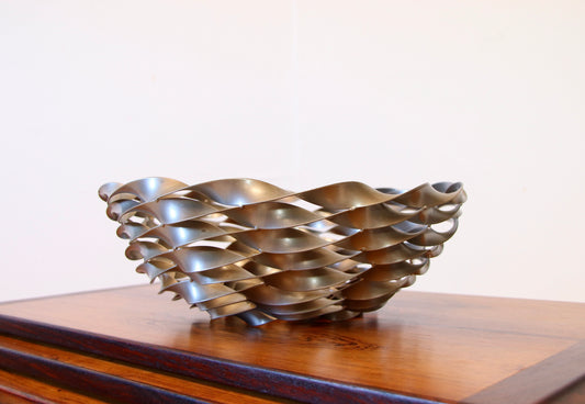 Decorative artisan Twisted Steel Bowl
