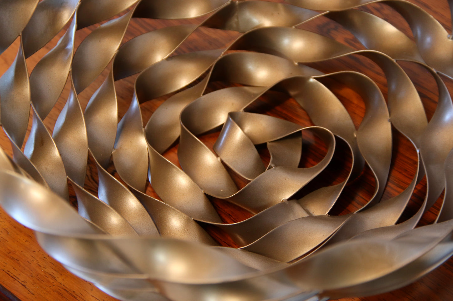 Decorative artisan Twisted Steel Bowl