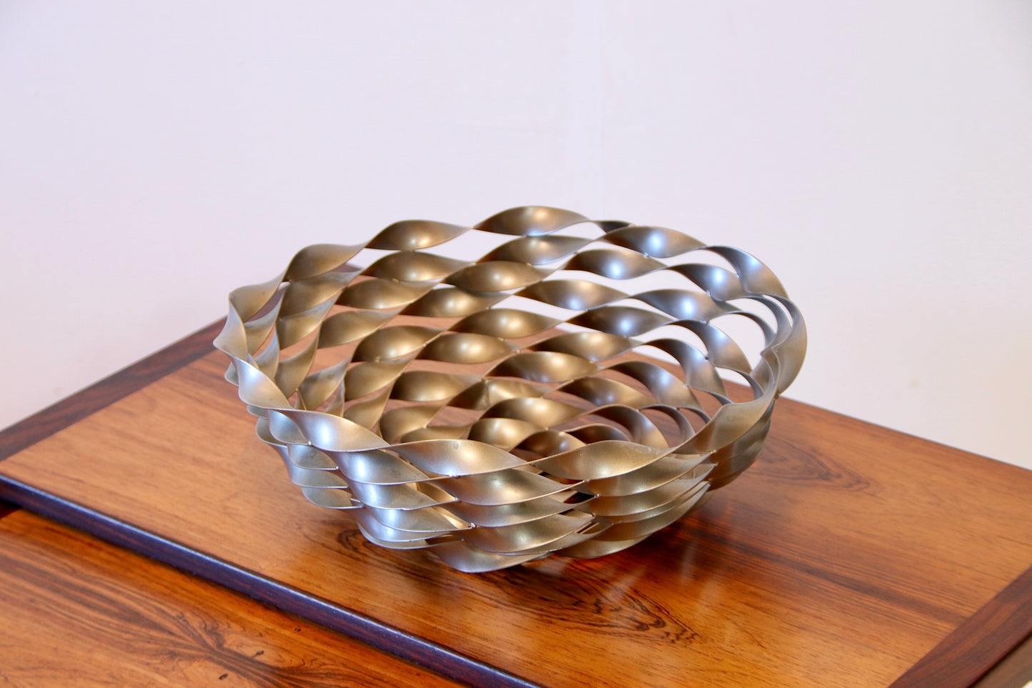 Decorative artisan Twisted Steel Bowl
