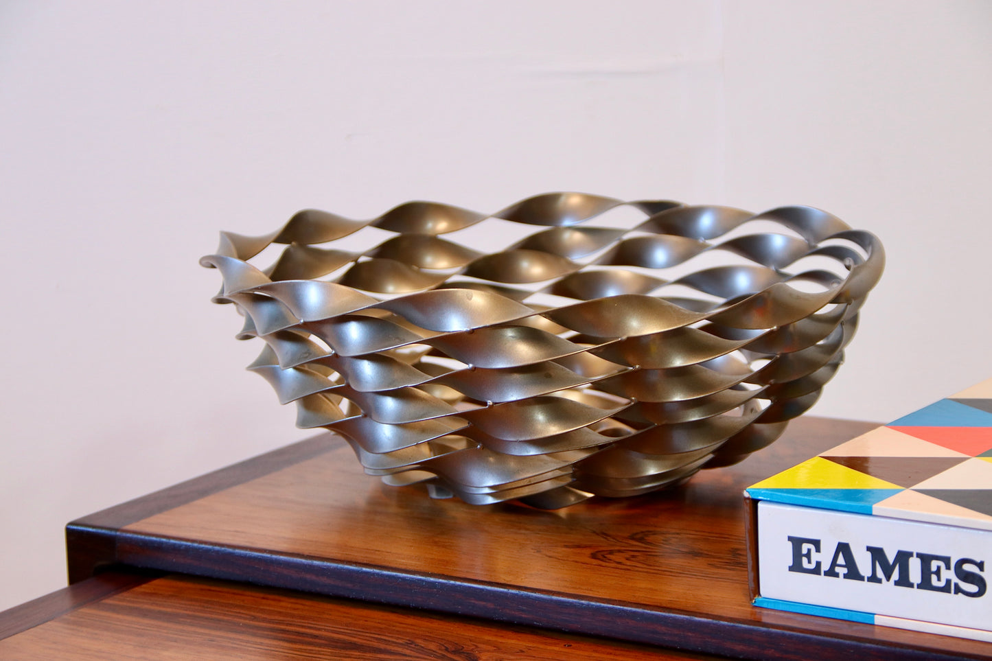Decorative artisan Twisted Steel Bowl