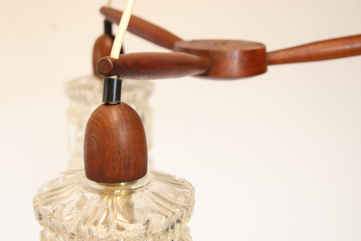 Danish Mid Century Ceiling Pendant Light - Teak