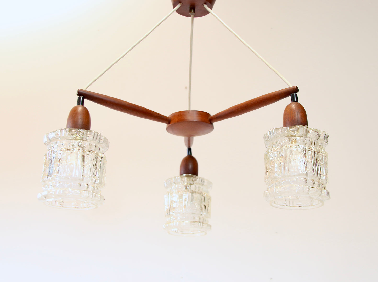 Danish Mid Century Ceiling Pendant Light - Teak