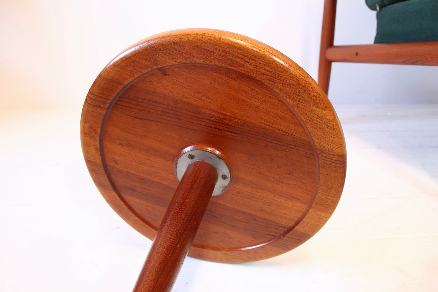 Hans C. Andersen Solid Teak Pedestal Side Table by Artex c.1960