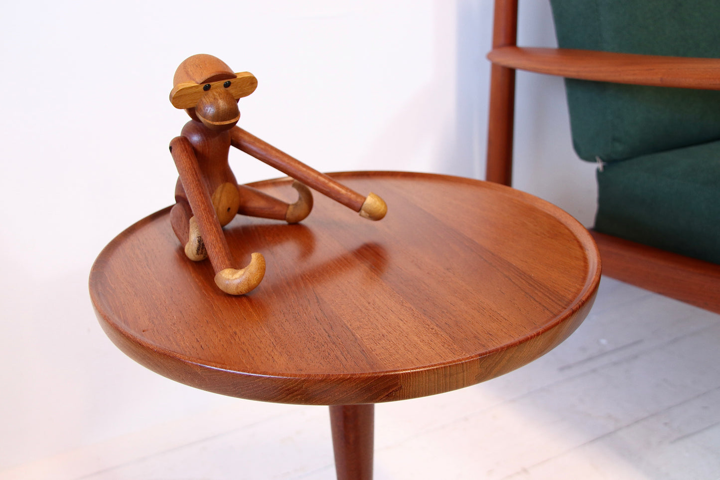 Hans C. Andersen Solid Teak Pedestal Side Table by Artex c.1960
