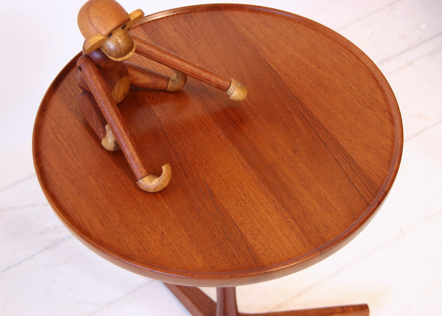Hans C. Andersen Solid Teak Pedestal Side Table by Artex c.1960