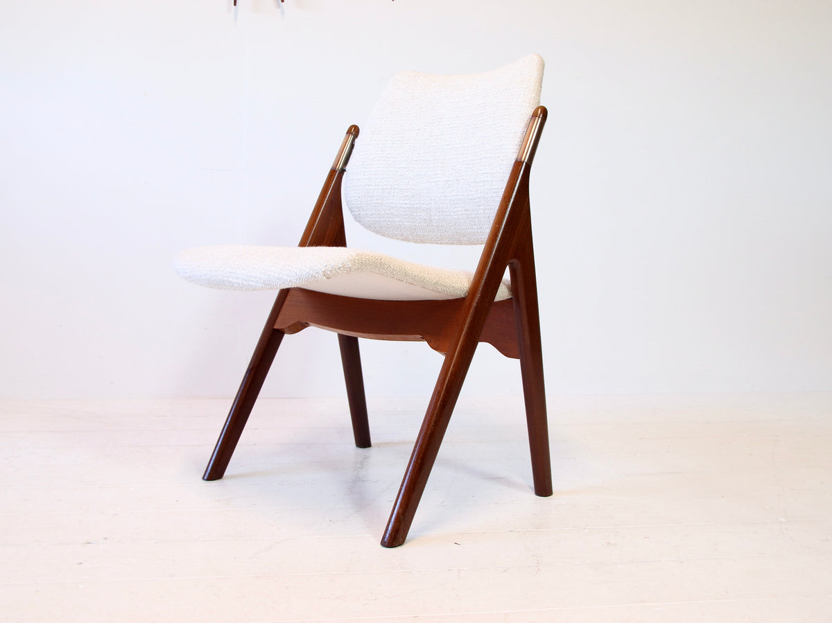 Vintage Norwegian Chair by Olav Haug - Teak & Boucle
