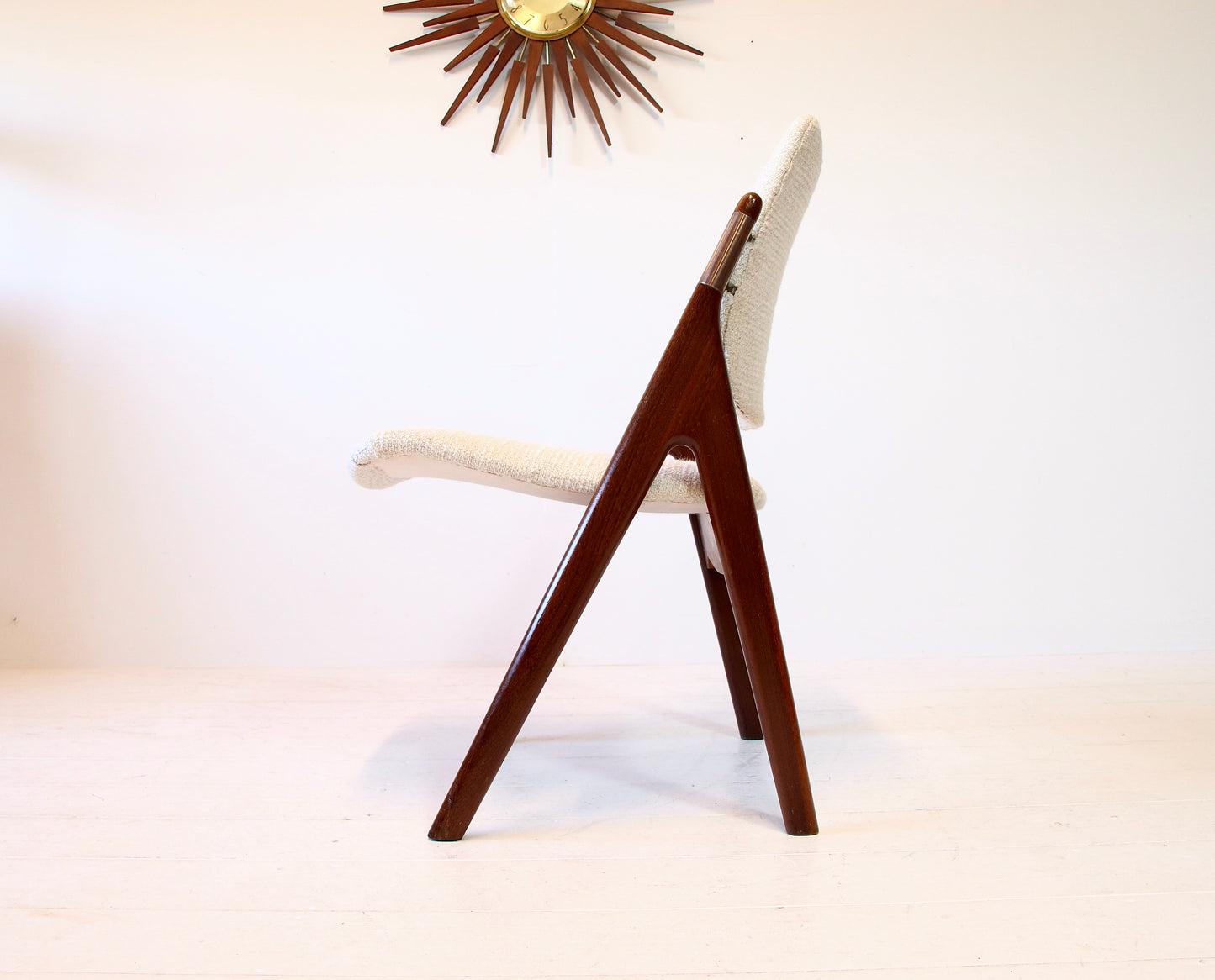 Vintage Norwegian Chair by Olav Haug - Teak & Boucle