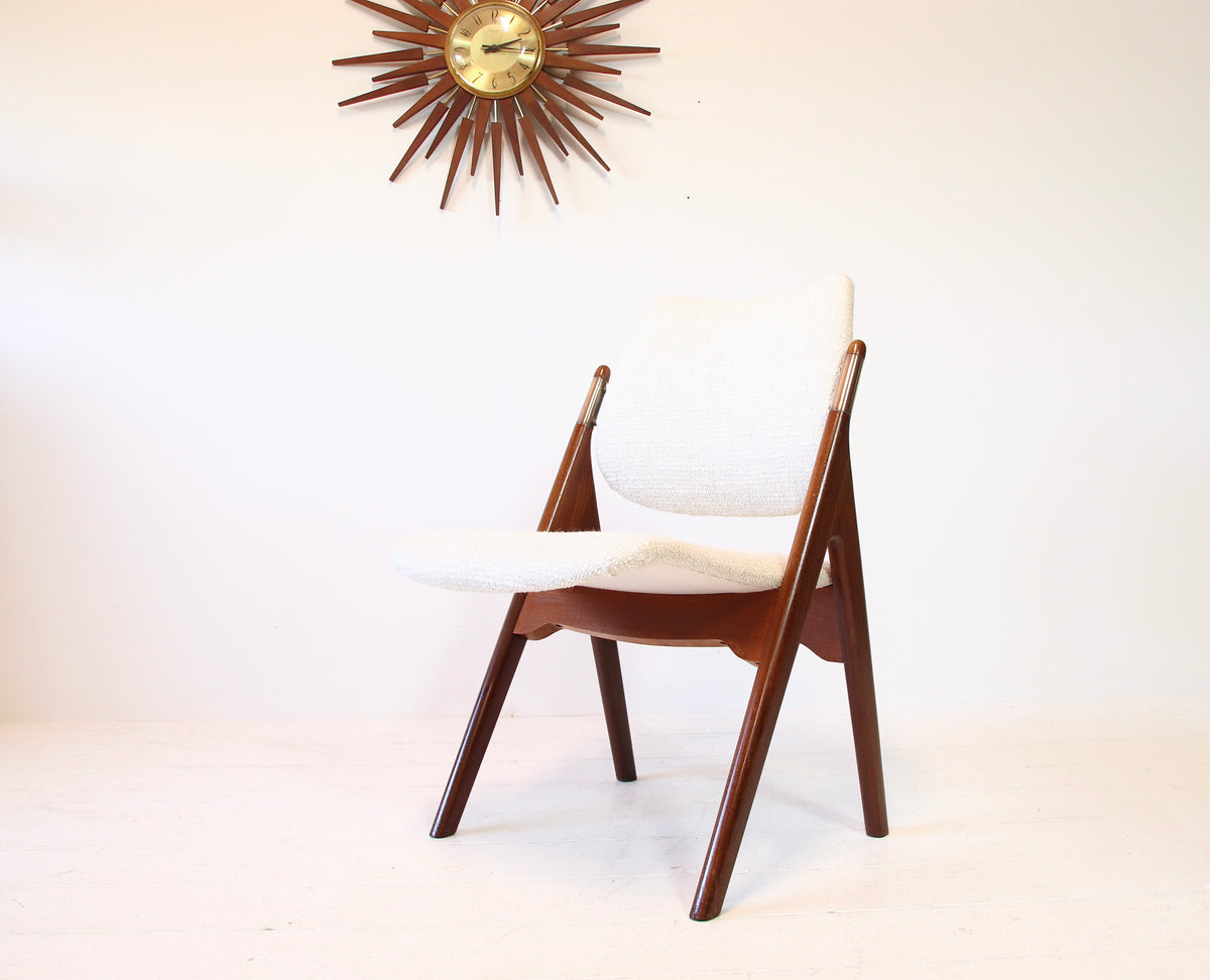 Vintage Norwegian Chair by Olav Haug - Teak & Boucle