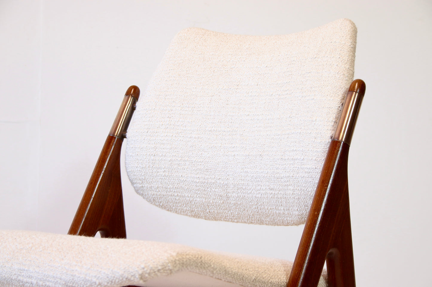 Vintage Norwegian Chair by Olav Haug - Teak & Boucle