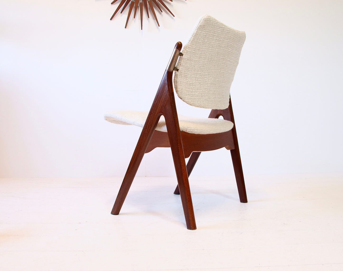 Vintage Norwegian Chair by Olav Haug - Teak & Boucle
