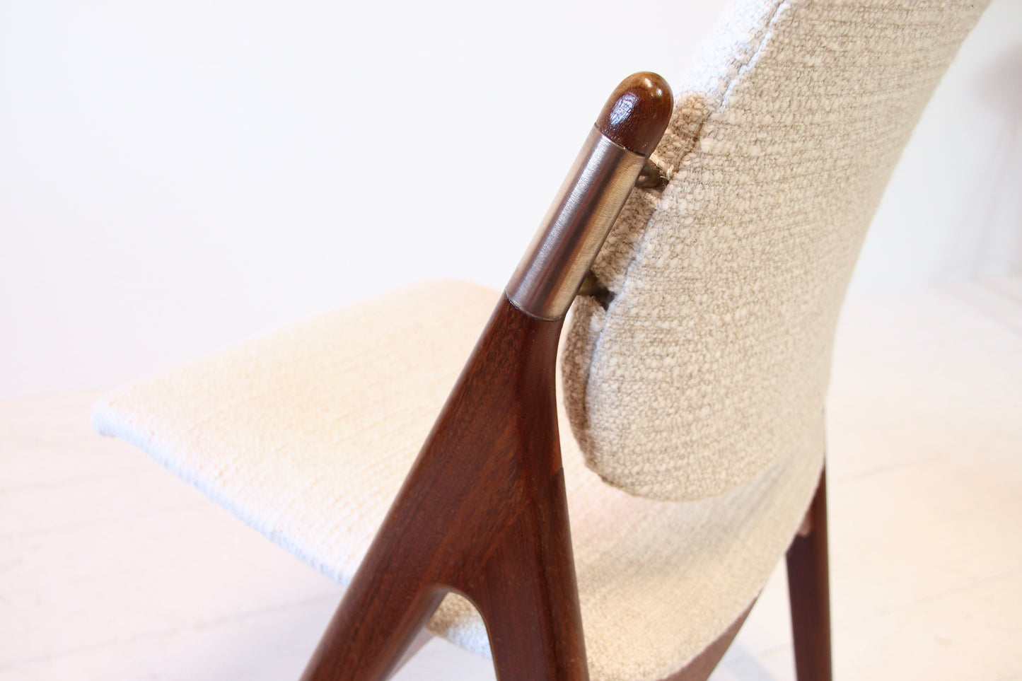 Vintage Norwegian Chair by Olav Haug - Teak & Boucle