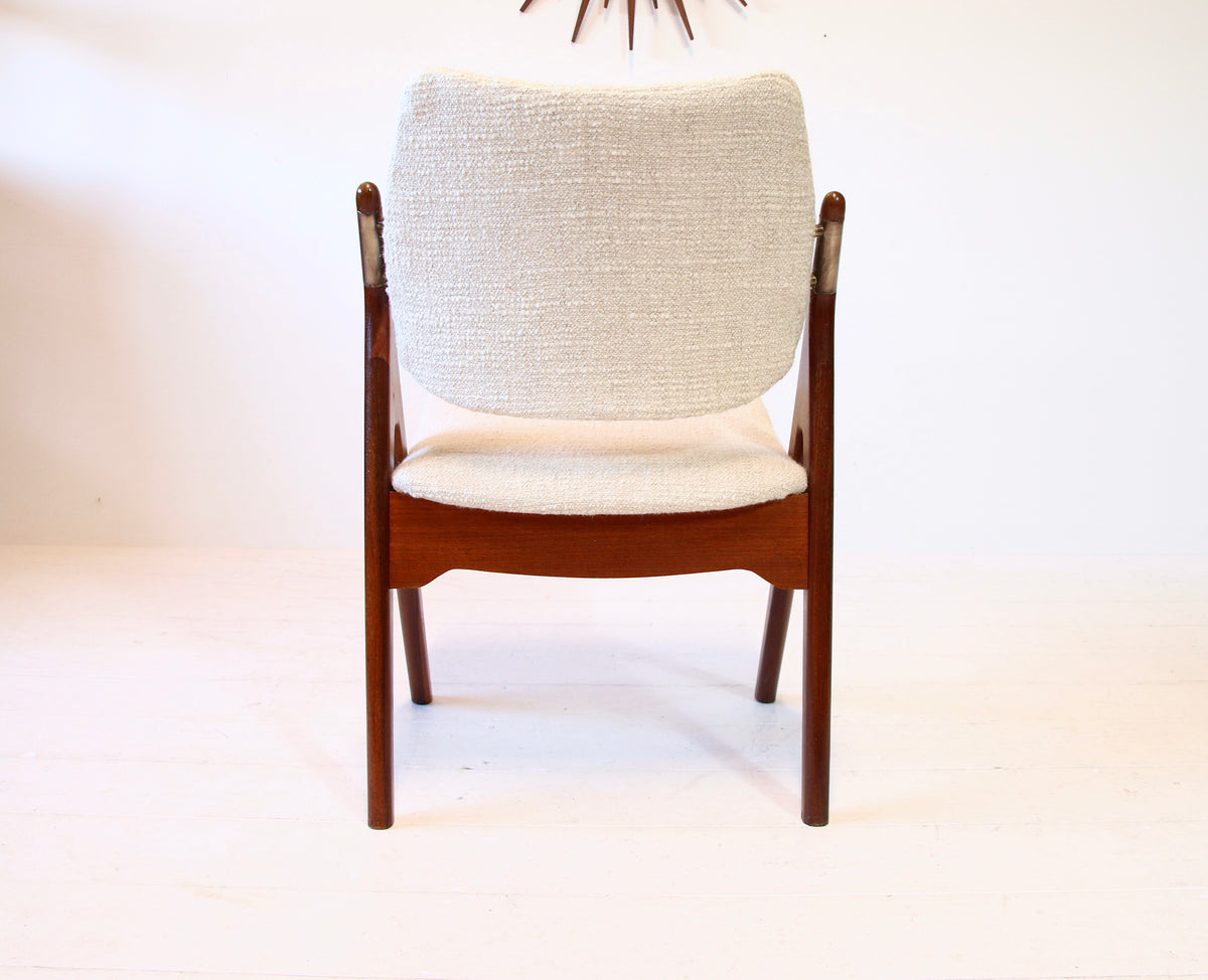 Vintage Norwegian Chair by Olav Haug - Teak & Boucle