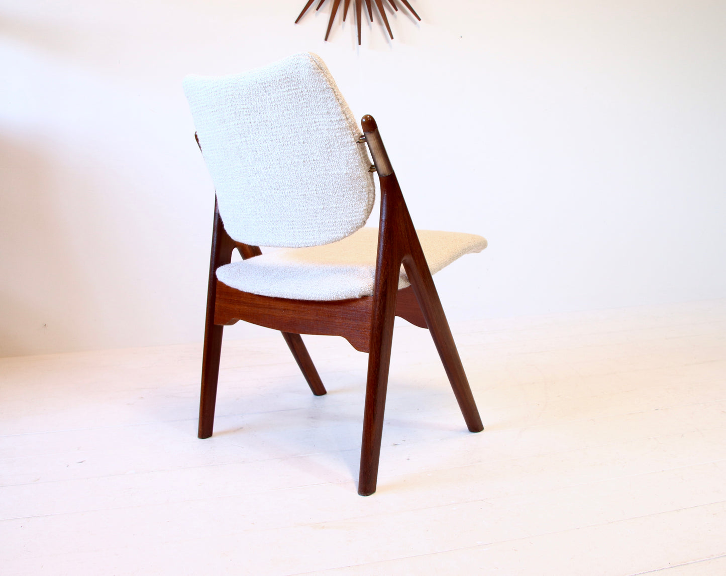 Vintage Norwegian Chair by Olav Haug - Teak & Boucle