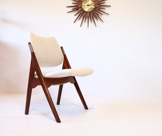 Vintage Norwegian Chair by Olav Haug - Teak & Boucle