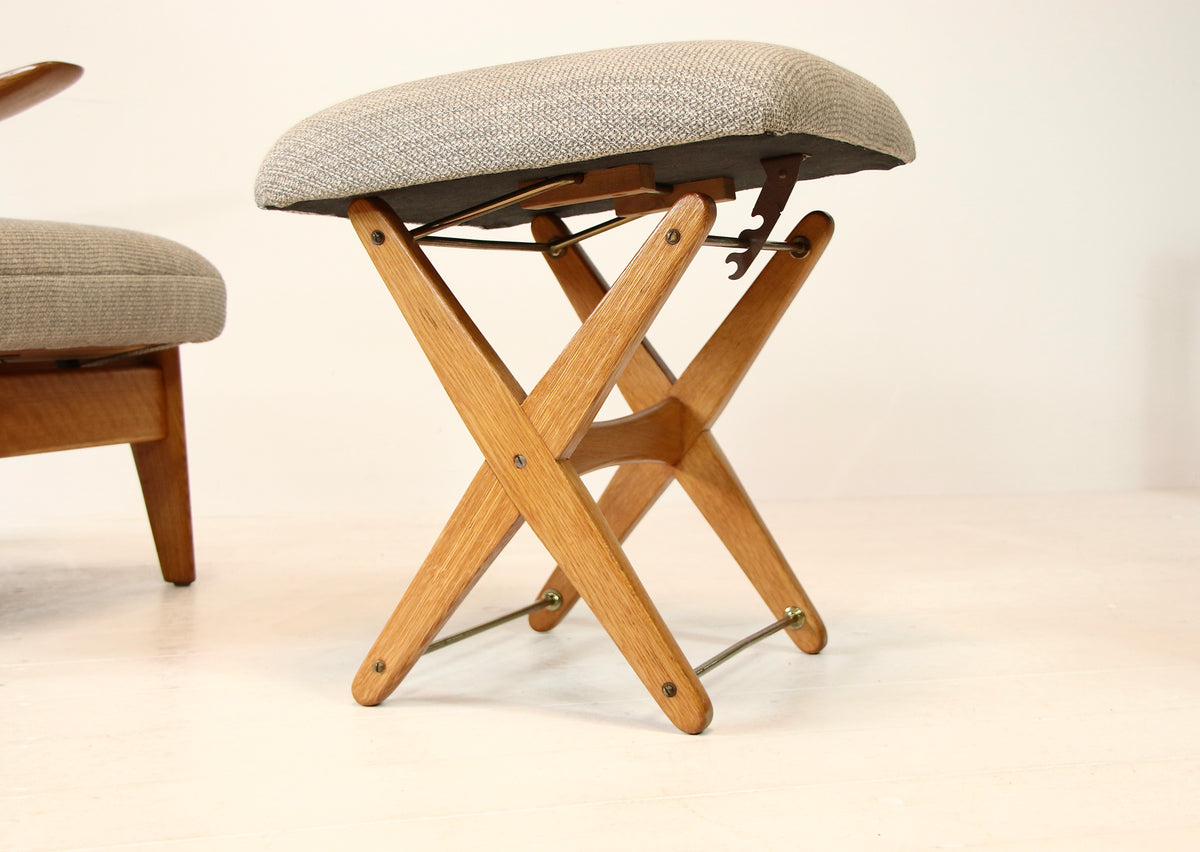 Rock n Rest Armchair & Stool by Arnestad Bruk - Norway c.1950