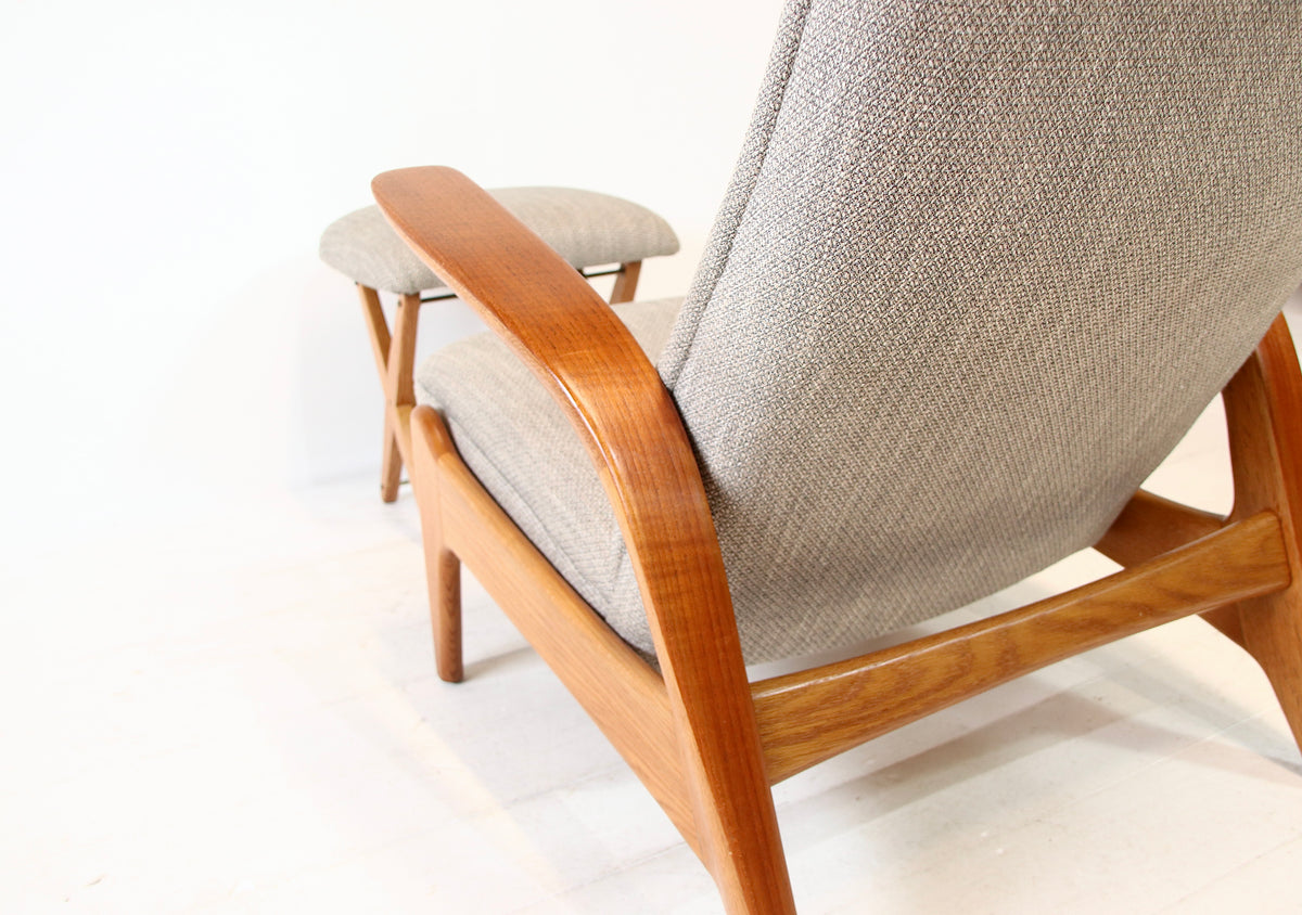 Rock n Rest Armchair & Stool by Arnestad Bruk - Norway c.1950