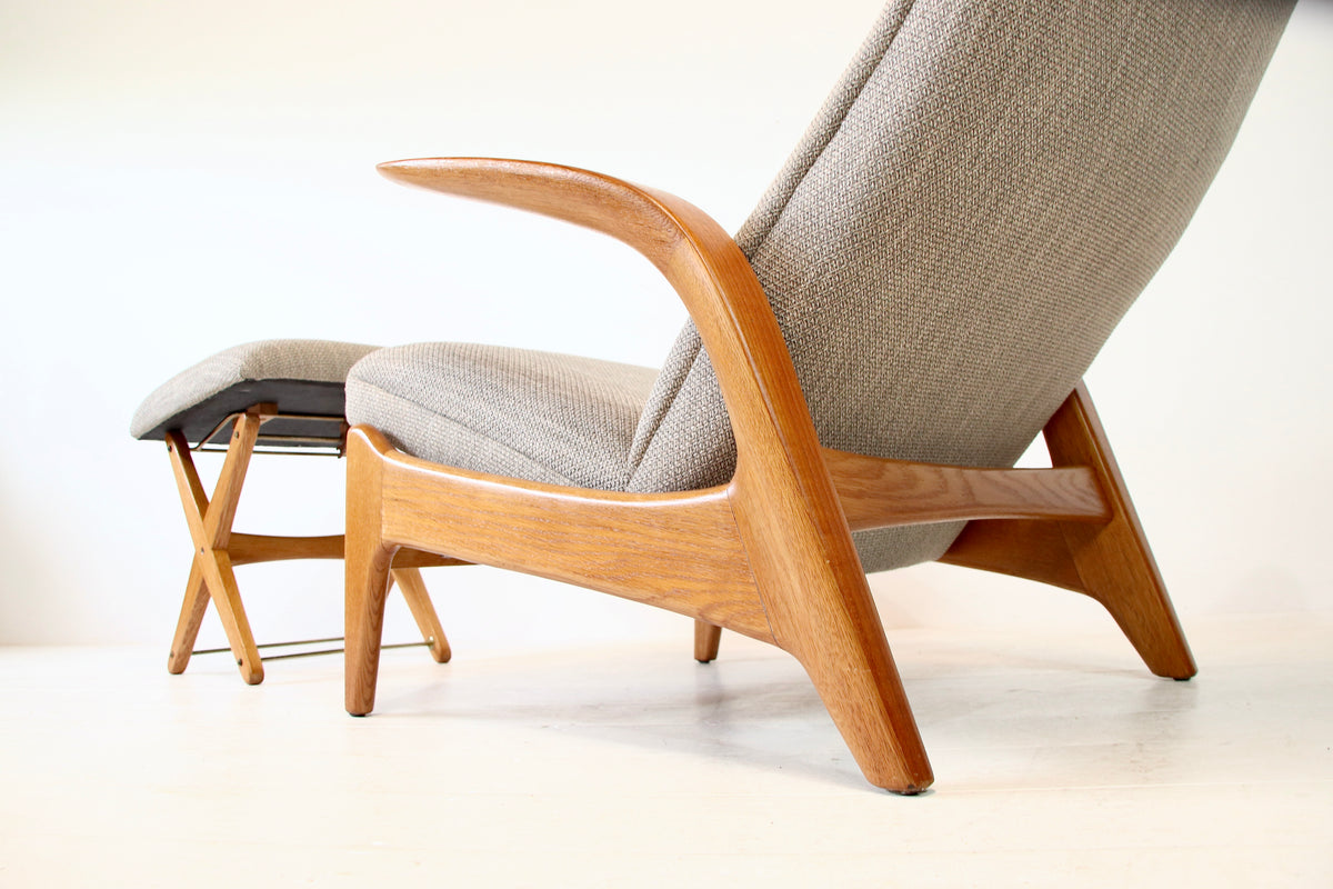 Rock n Rest Armchair & Stool by Arnestad Bruk - Norway c.1950