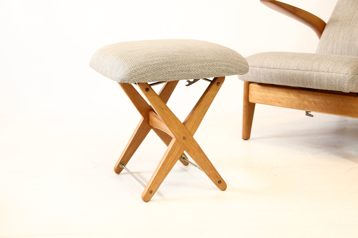 Rock n Rest Armchair & Stool by Arnestad Bruk - Norway c.1950