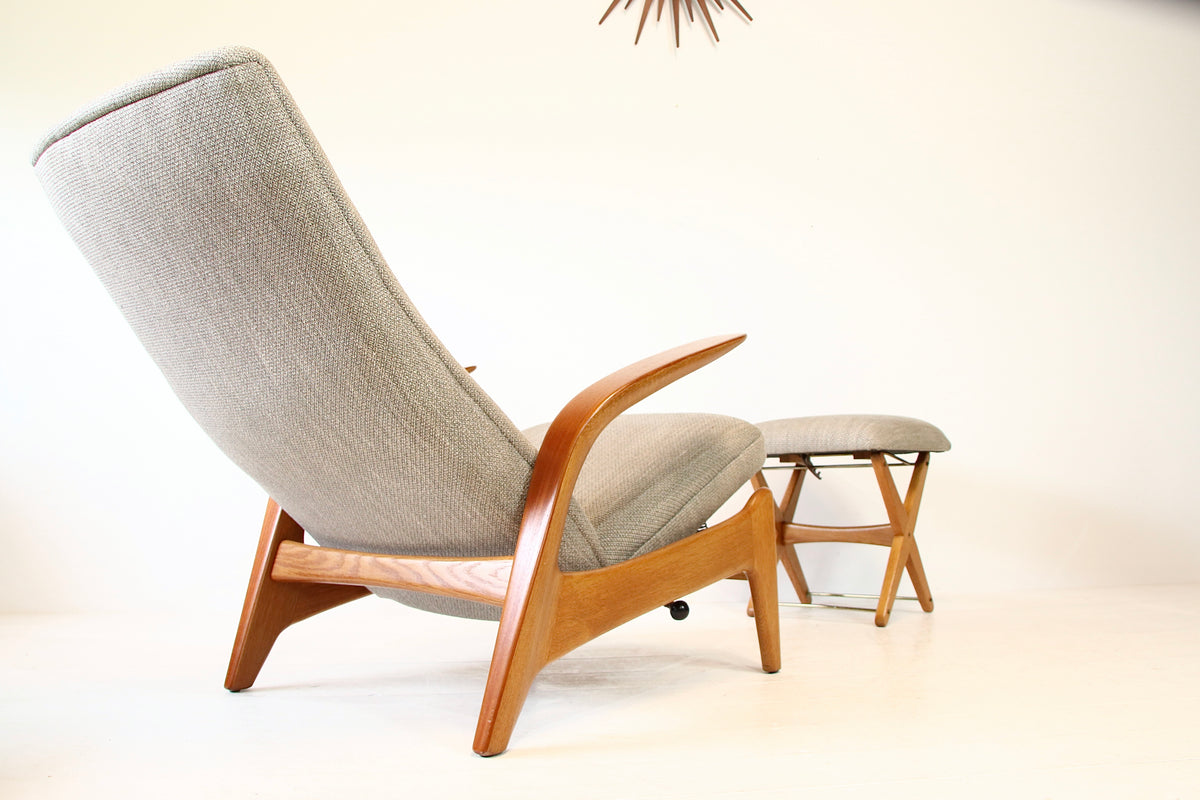 Rock n Rest Armchair & Stool by Arnestad Bruk - Norway c.1950