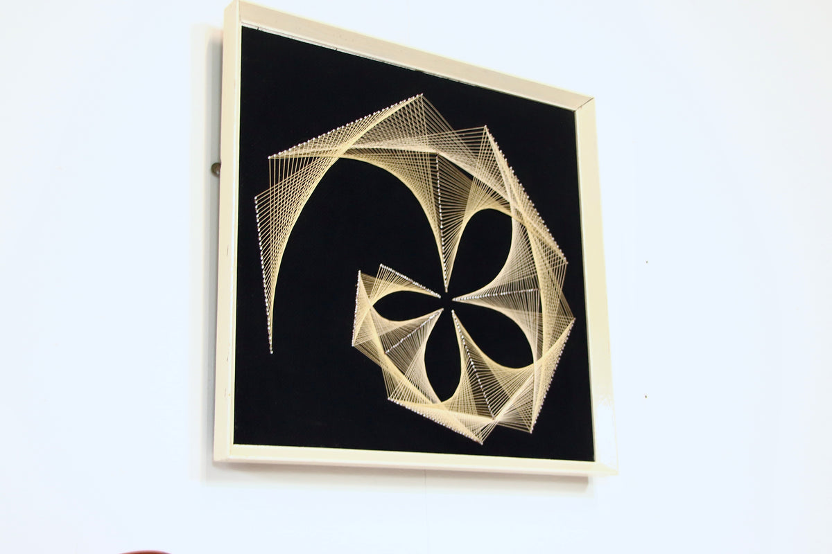 Vintage Geometric Abstract String Art c.1970