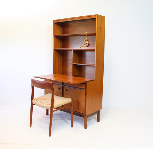 SOLD - Mid Century Teak Bureau / Bookcase by Vanson c.1960