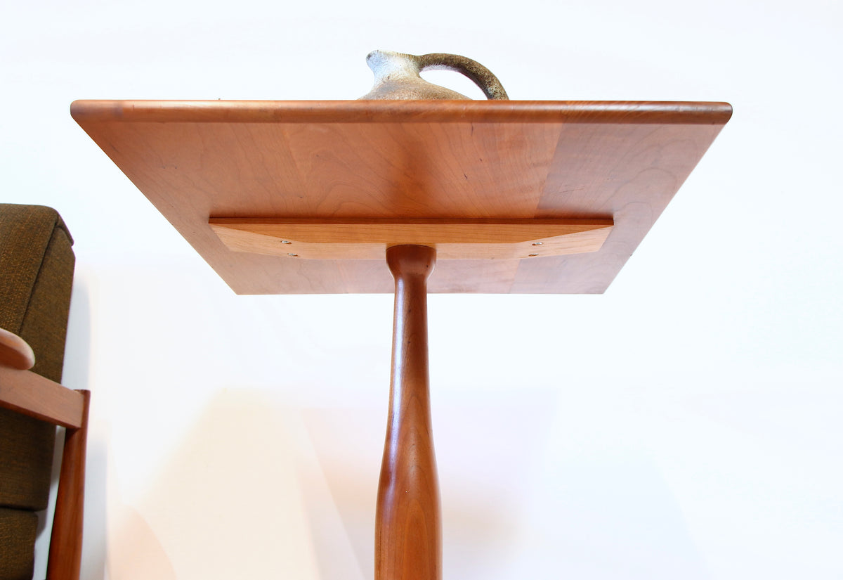 Vintage Solid Teak Shaker Made Side Table / Lamp Table