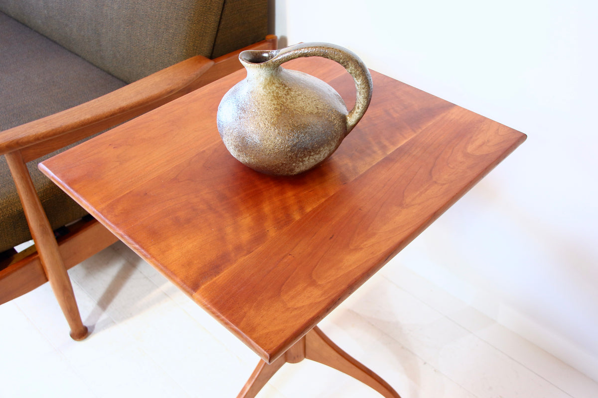 Vintage Solid Teak Shaker Made Side Table / Lamp Table