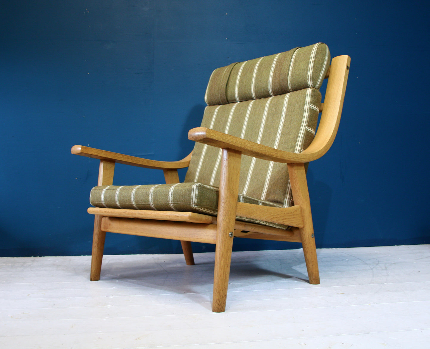 Hans Wegner Solid Oak Armchair Model GE530 for Getama