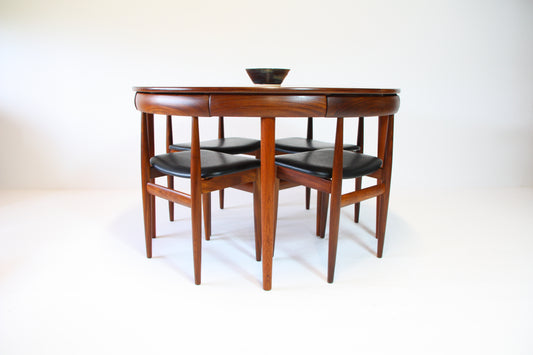 Roundette Danish Dining Table & Chairs by Hans Olsen - c.1952
