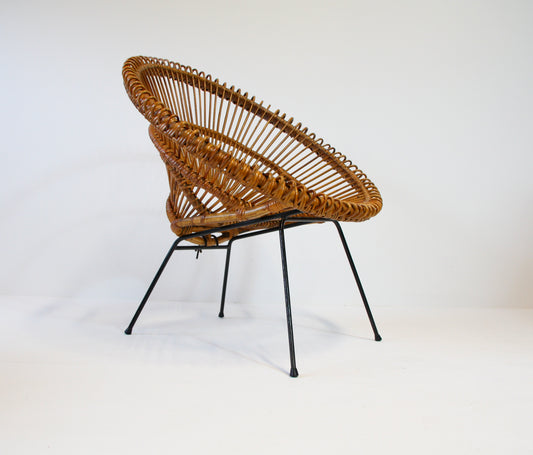 Rattan Chair by Janine Abraham & Dirk Jan Rol c.1950