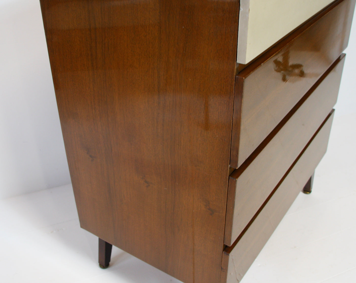Vintage High Gloss Walnut Drawers by Meredew