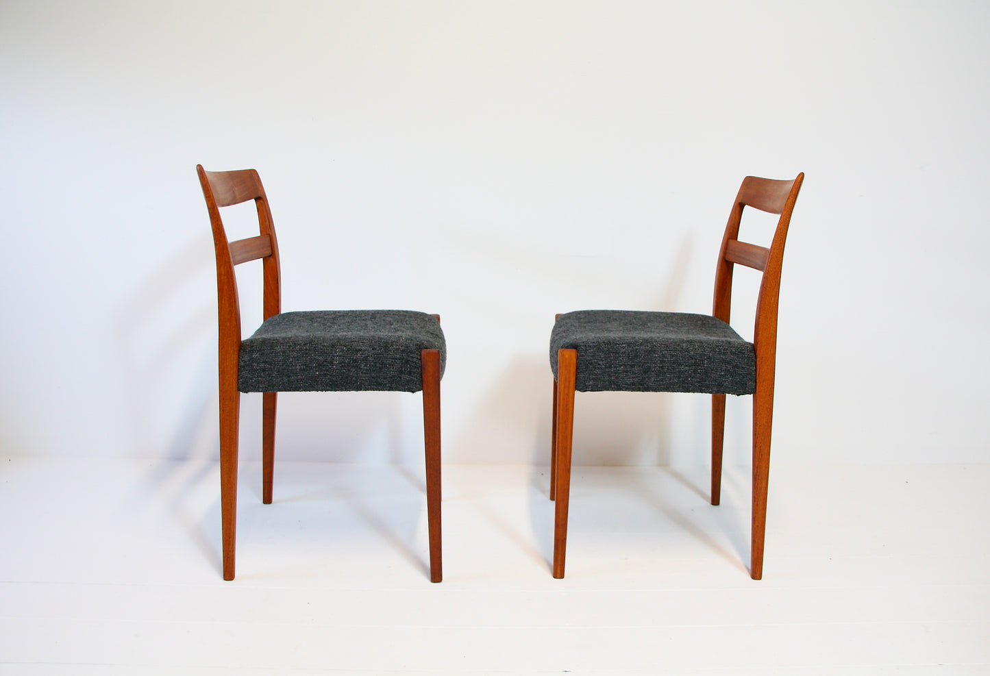 Pair of Swedish Chairs in Teak by Nils Jonsson for Troeds