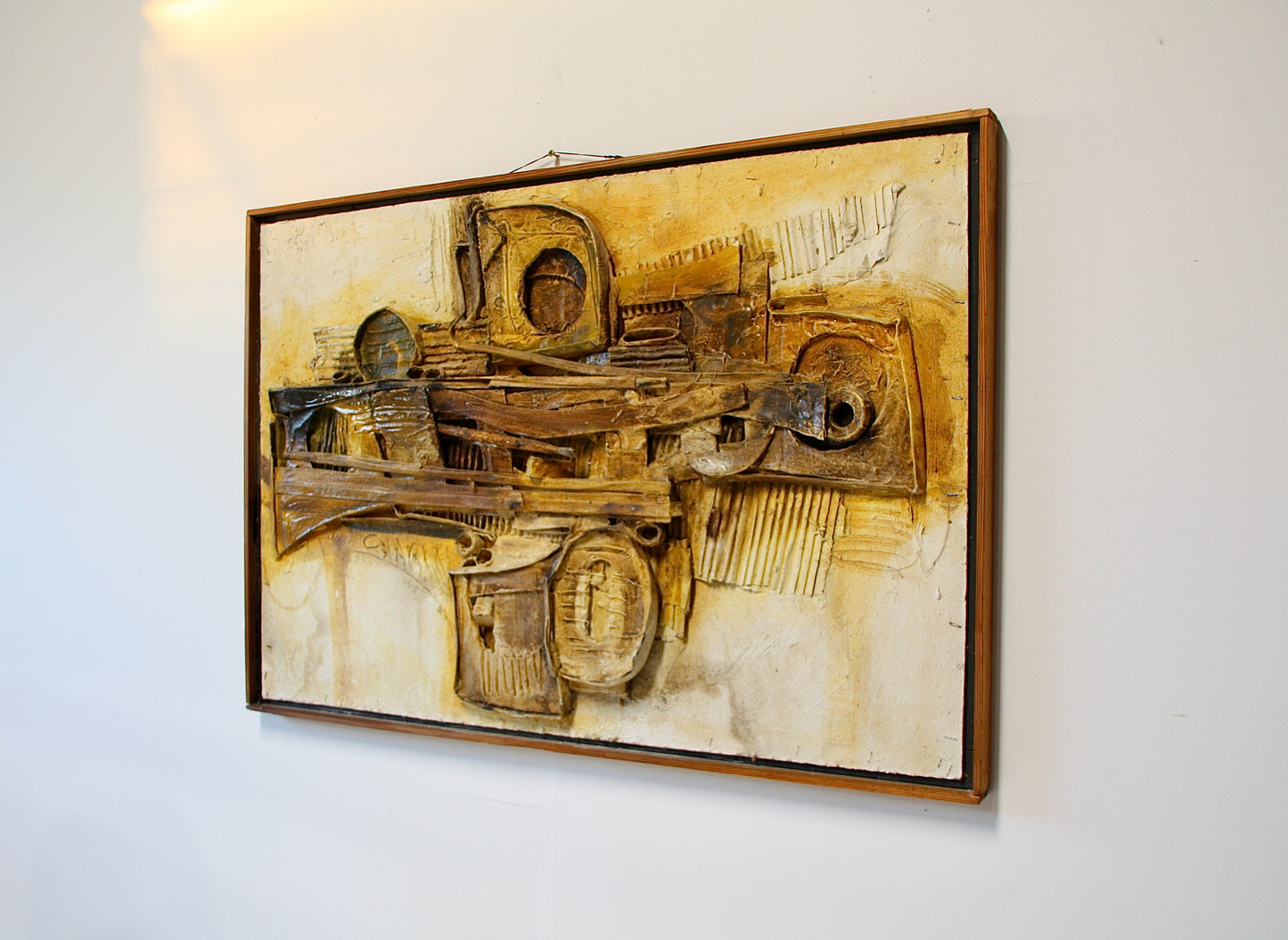 Large Mid Century Abstract Relief Artwork by Charlie c.1960