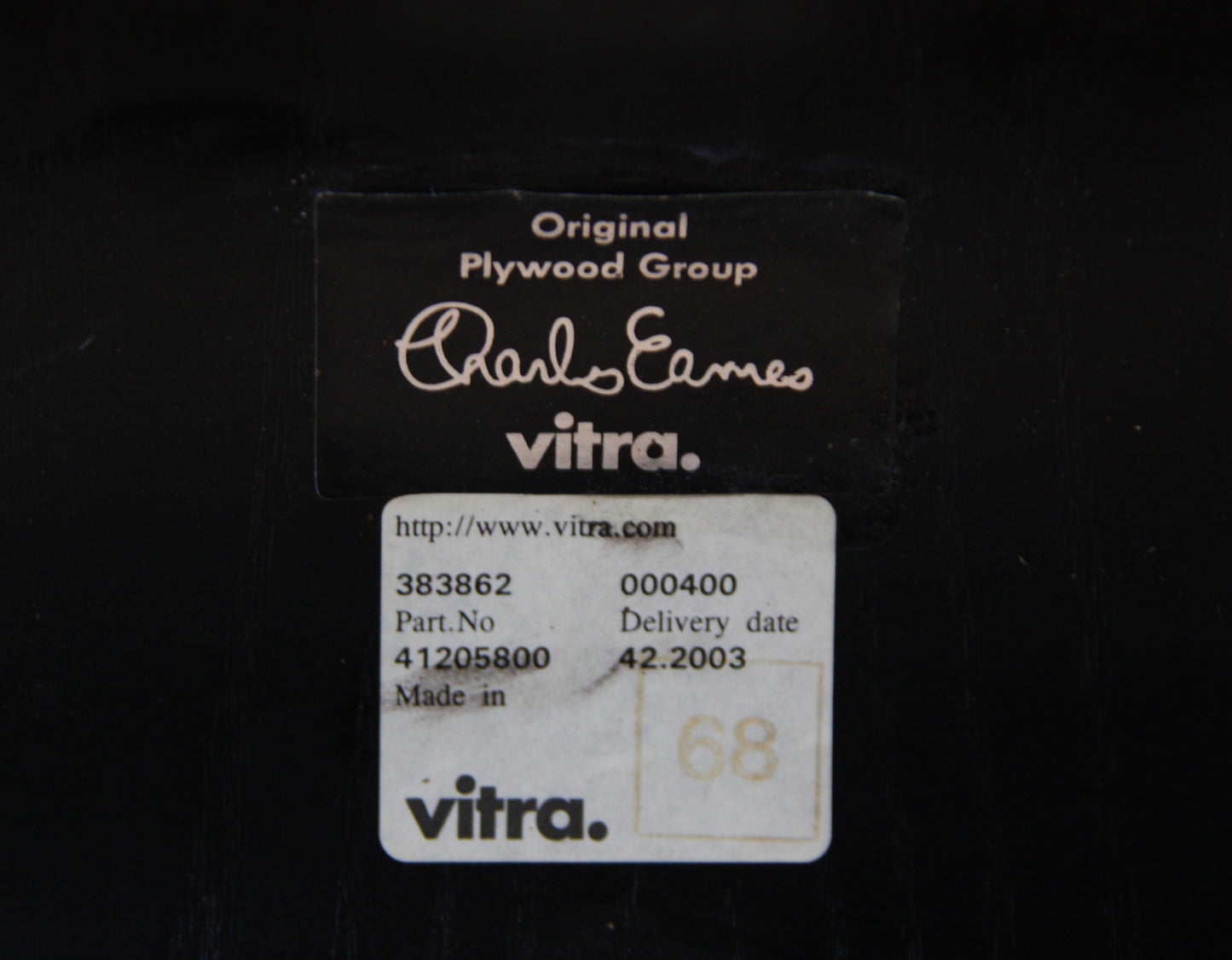 2 Eames LCM Lounge Chairs in Black Ash & Chrome - Vitra