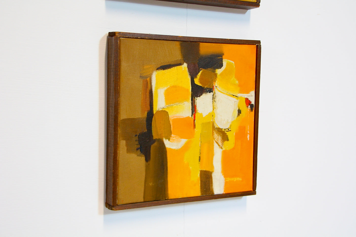 Vintage Abstract Paintings by P.J Davison - California c.1970