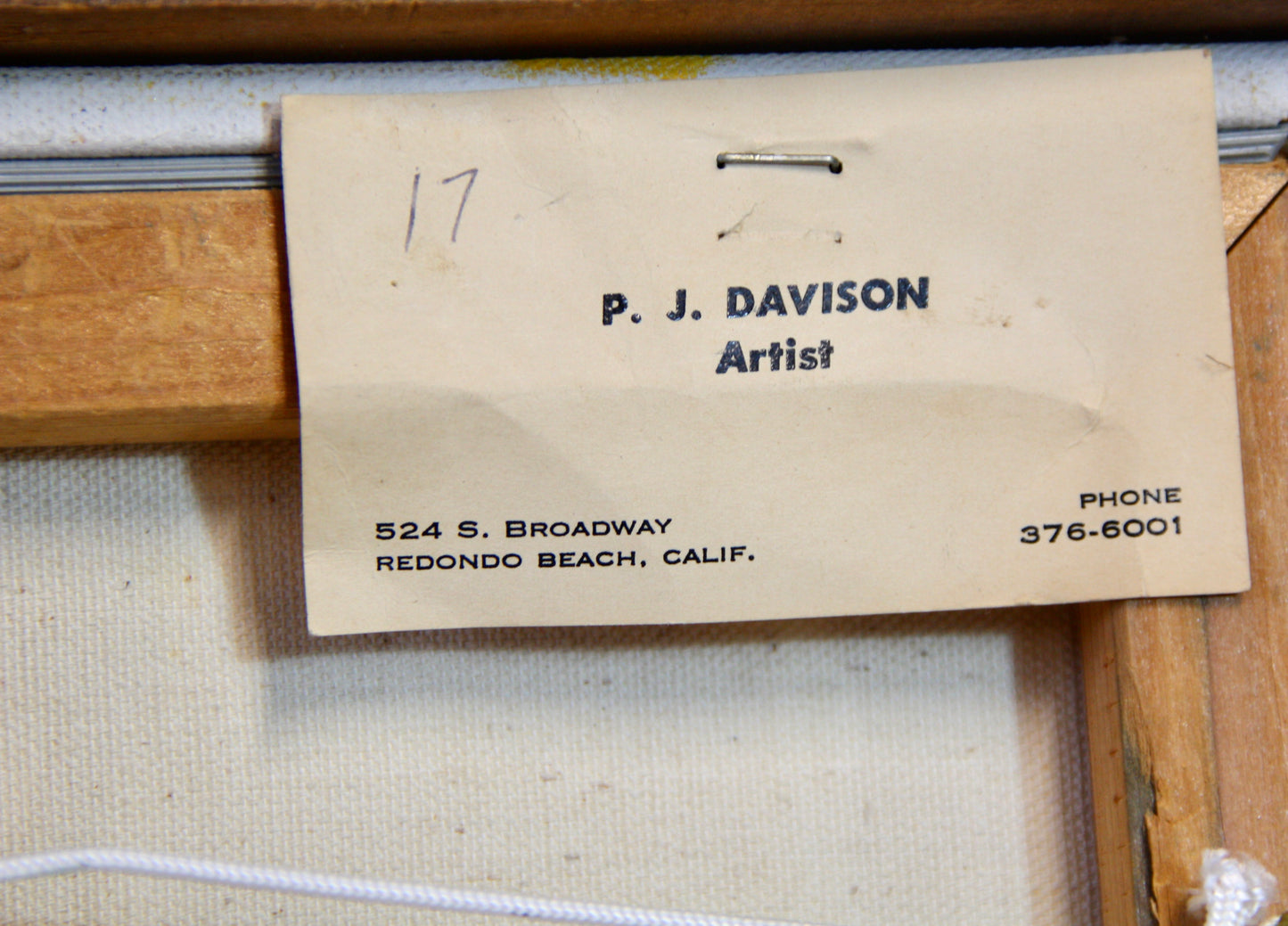 Vintage Abstract Paintings by P.J Davison - California c.1970