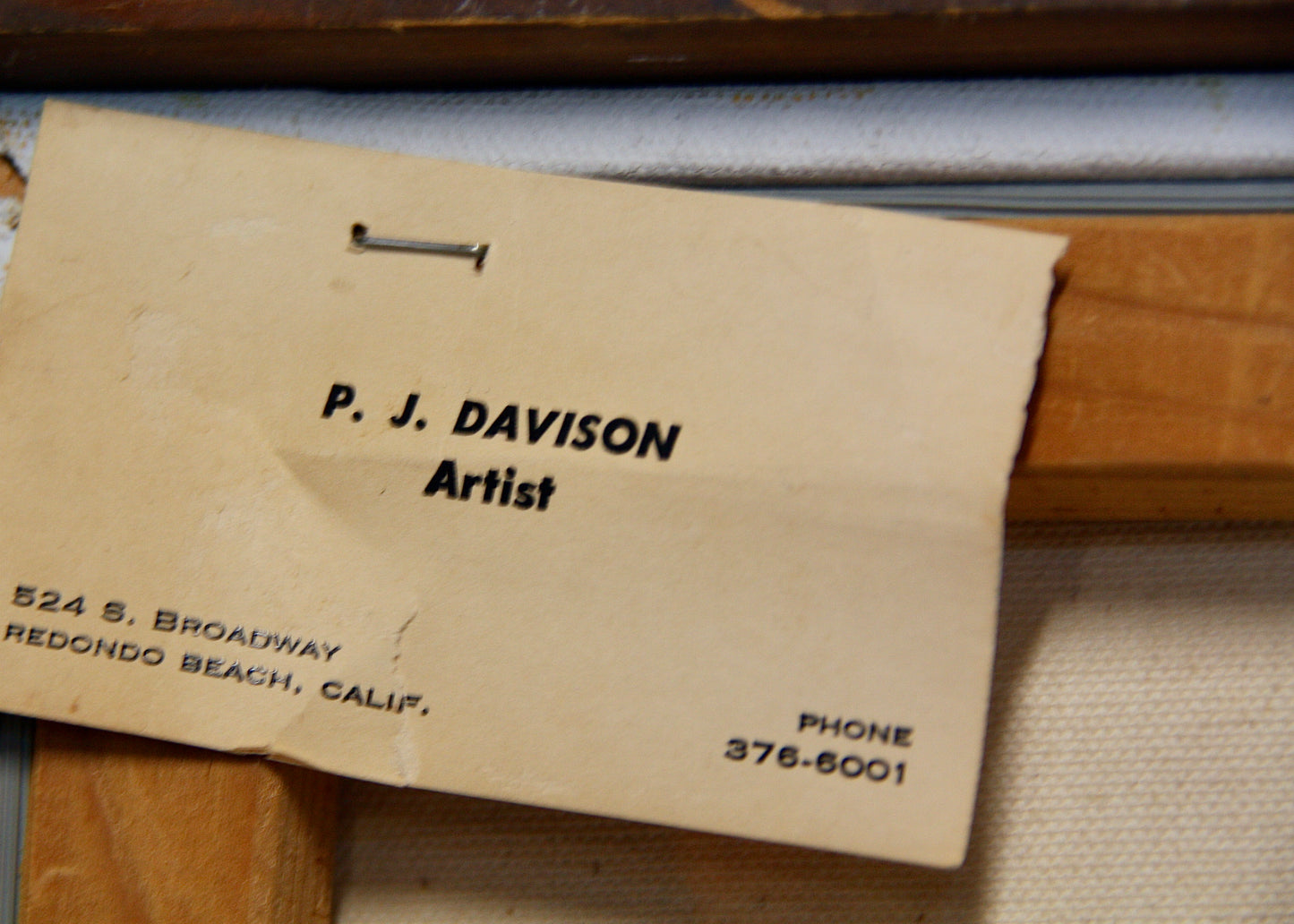 Vintage Abstract Paintings by P.J Davison - California c.1970