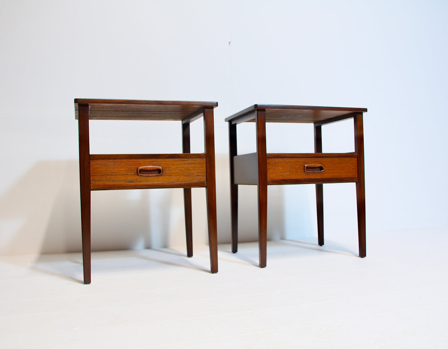 SOLD - Vintage Danish Nightstands / Side Tables - Teak c.1960