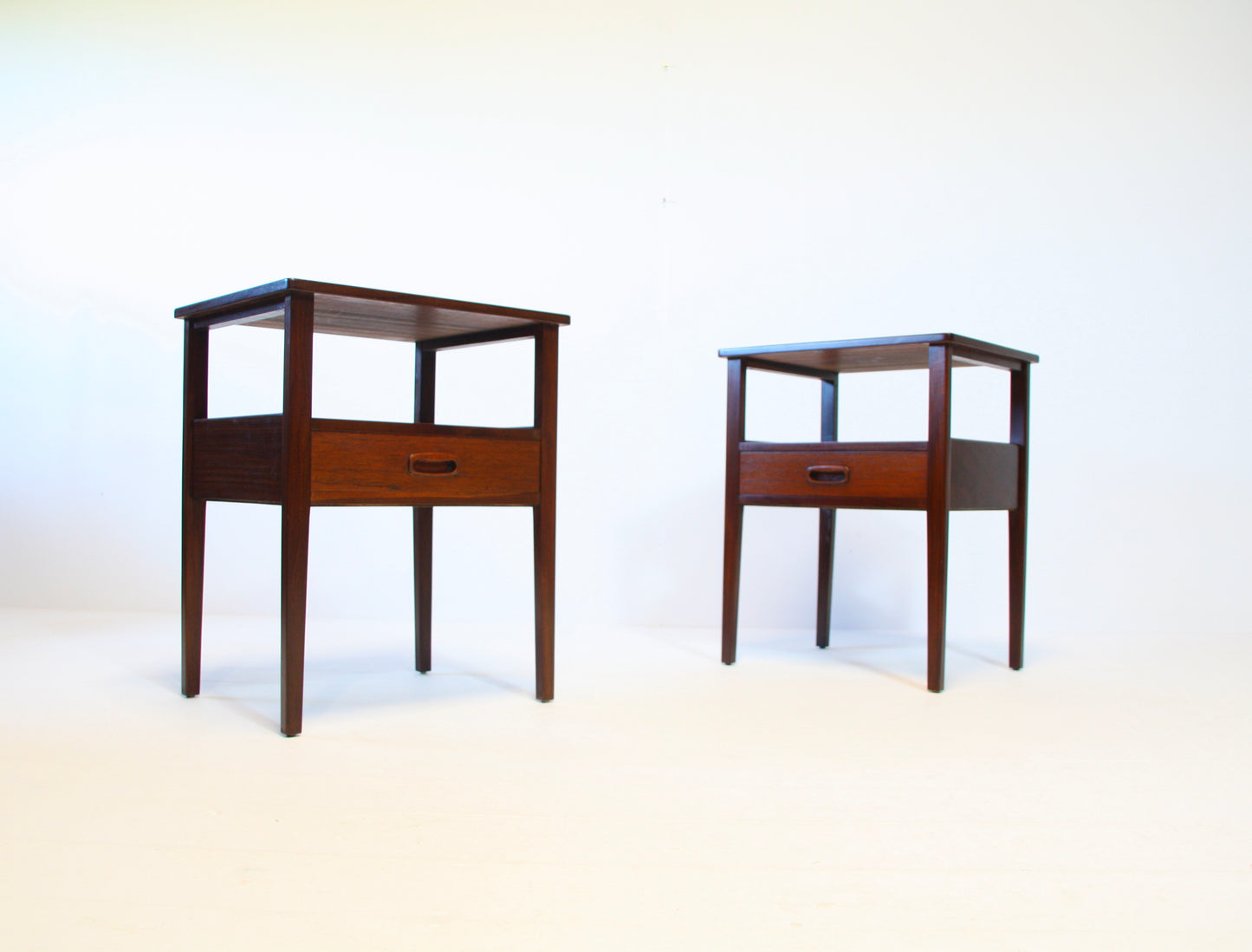SOLD - Vintage Danish Nightstands / Side Tables - Teak c.1960