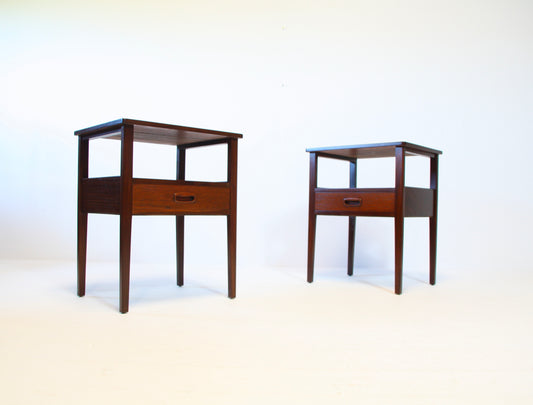 SOLD - Vintage Danish Nightstands / Side Tables - Teak c.1960